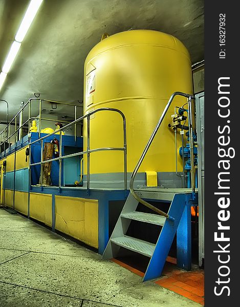 Industrial interior.Hydroelectric power station. Kiev (Vyshgorod),Ukraine