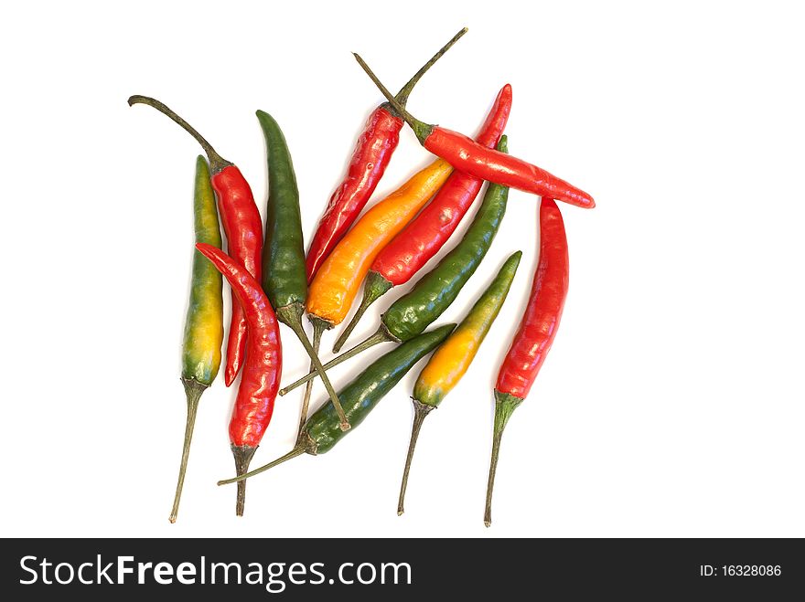 Hot chili pepper isolated on white. Hot chili pepper isolated on white