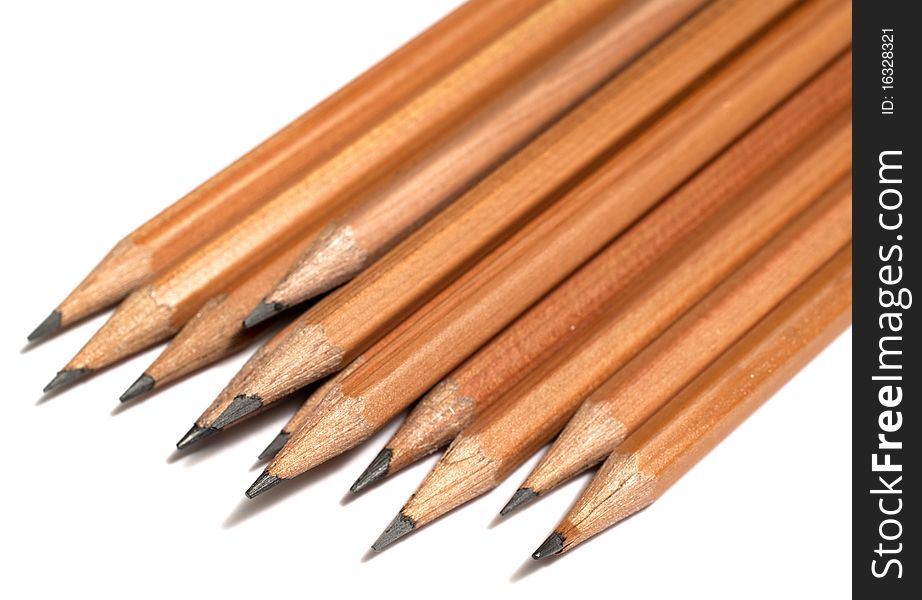 Set of pencils in the box