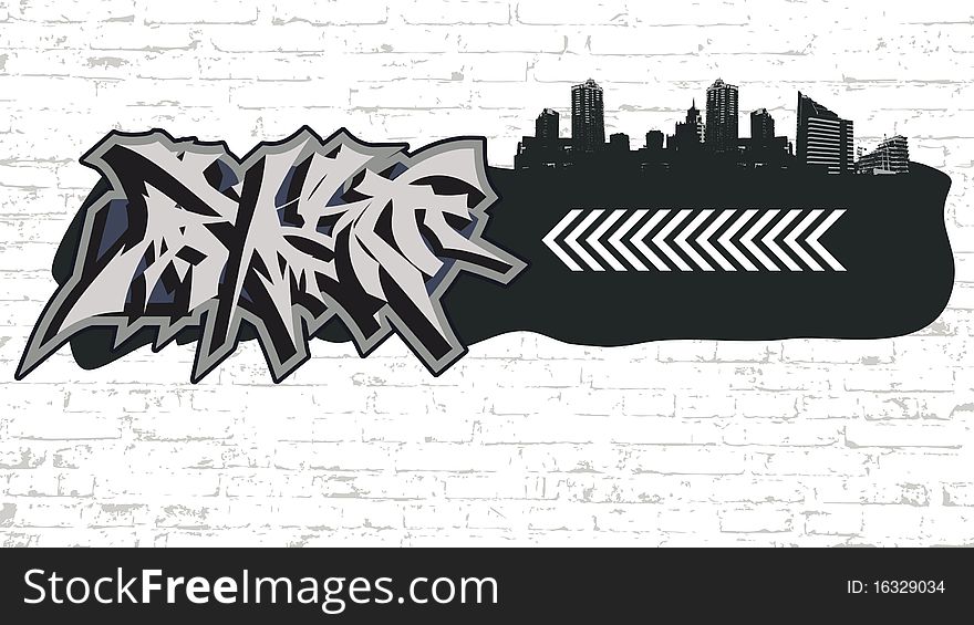 Graffiti On Grunge City Backround