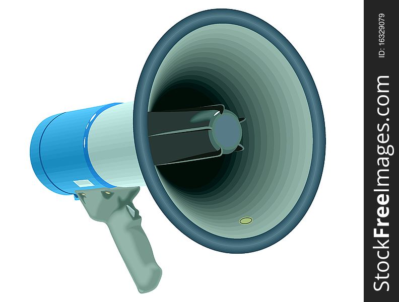 Megaphone on grunge background. Does not contain gradient.