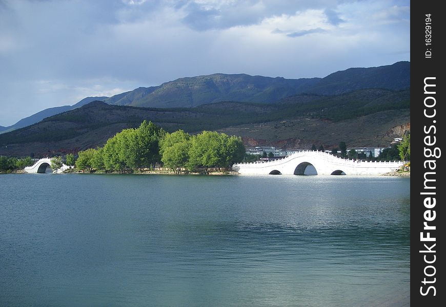 Calm under the reservoir and there are powerful forces. Calm under the reservoir and there are powerful forces