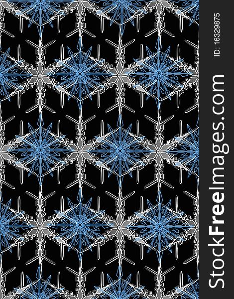 Texture of beautiful snowflakes background