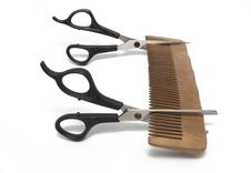 Comb And Clipper Royalty Free Stock Photo Comb And Clipper Royalty Free Stock Photo
