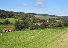 An English Rural Landscape With Hamlet Royalty Free Stock Photos An English Rural Landscape With Hamlet Royalty Free Stock Photos