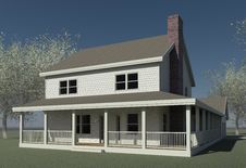 Farmhouse With Trees Royalty Free Stock Photo Farmhouse With Trees Royalty Free Stock Photo
