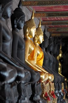 Black And Golden Buddha Images Stock Image