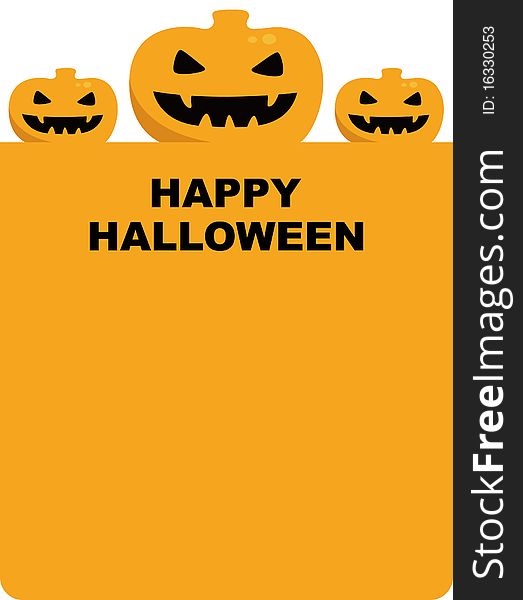 Vector illustration of Halloween pumpkin background. Vector illustration of Halloween pumpkin background
