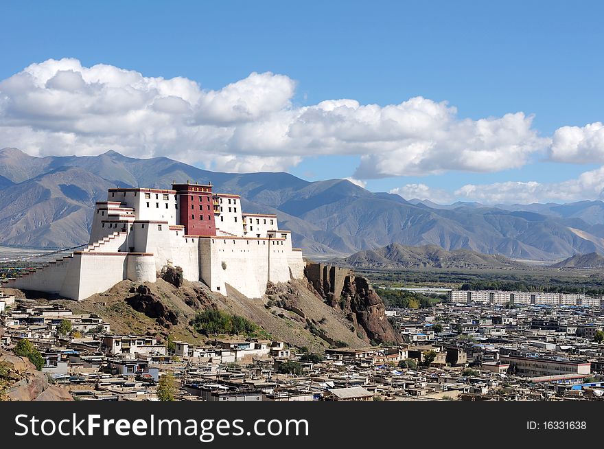 Scenery of the second largest city Shigatse in Tibet. Scenery of the second largest city Shigatse in Tibet