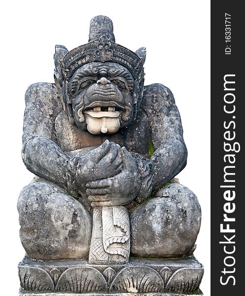 Traditional Balinese sculpture depicting Hanuman (One of the Ramayna heroes)