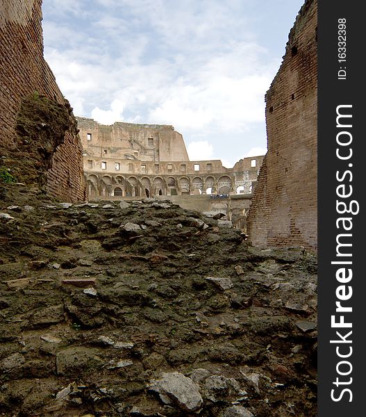 Inside of the Colosseum, Rome, Italy