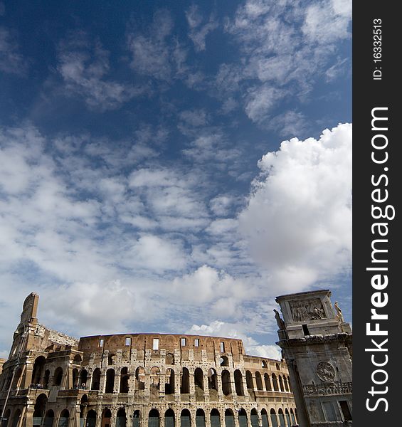 View at the Colosseum, Rome, Italy