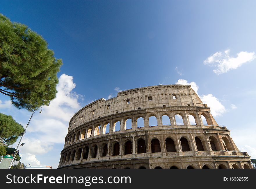 View at the Colosseum, Rome, Italy