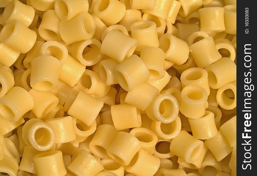 Close-up of ditalini pasta. Close-up of ditalini pasta