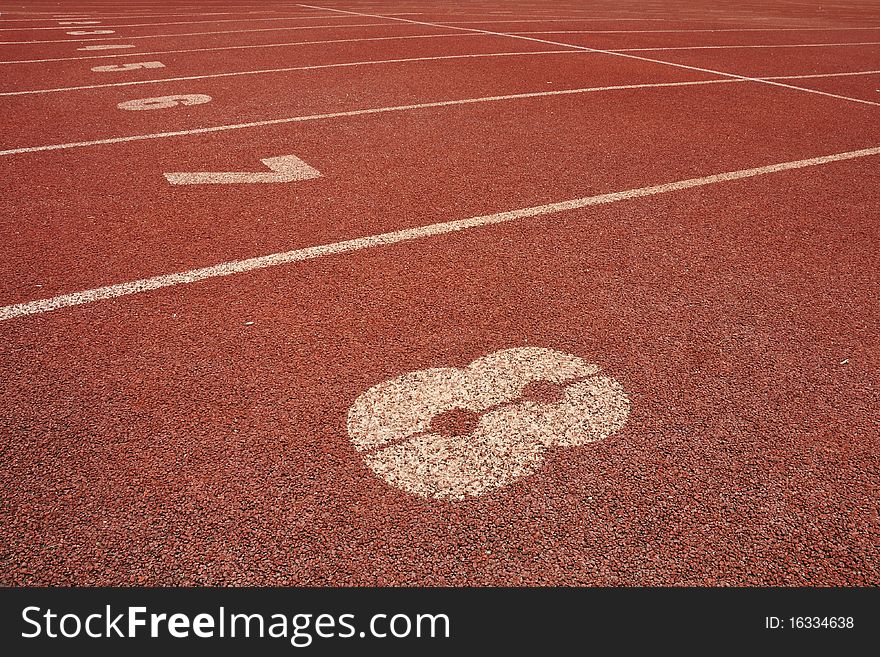 Racetrack for running in arena stadium