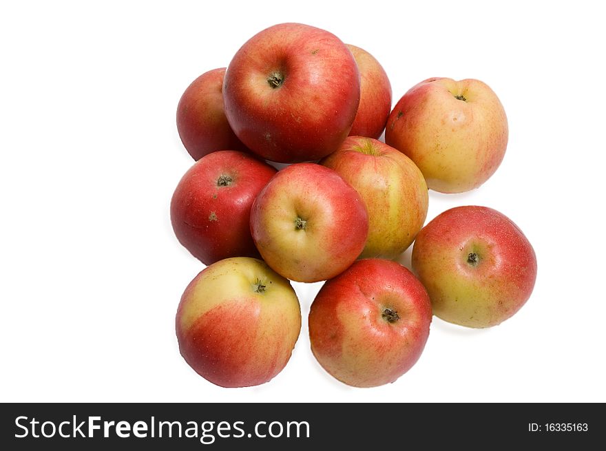 Group fresh juicy apples for health breakfast