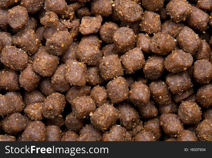 Dry pets food background