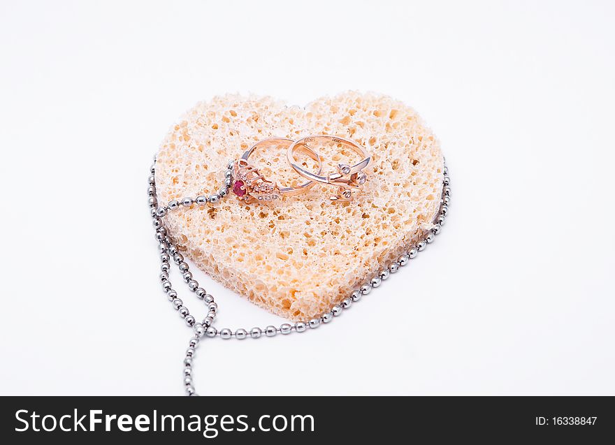 Heart and ring with chain