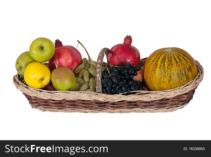 Apples, pears, pomegranates, grapes and melon