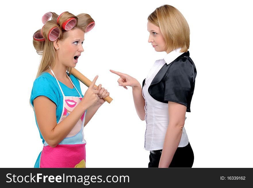 Housewife and businesswoman find out a relationship