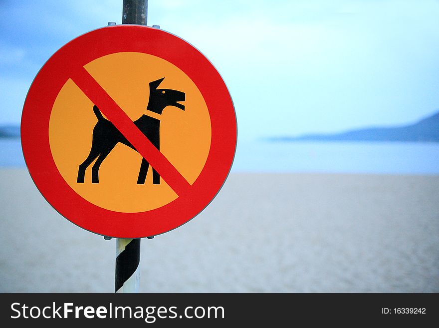 No dogs on the beach. No dogs on the beach