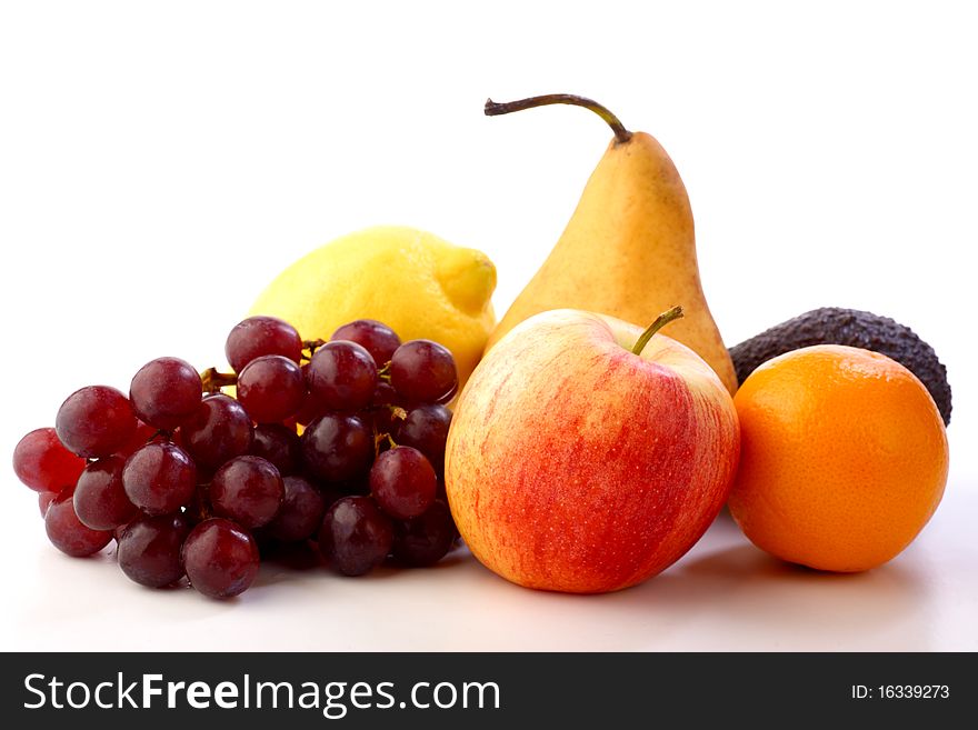 Six different kinds of fruits