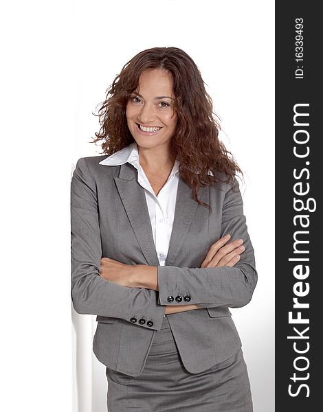 Businesswoman with arms crossed