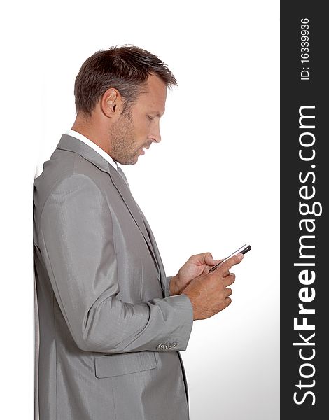 Businessman with mobile phone