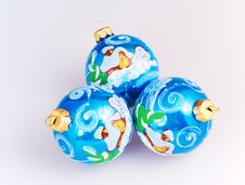 Christmas Blue Spheres Royalty Free Stock Photo Christmas Blue Spheres Royalty Free Stock Photo