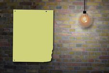 Brick Wall Billboard Royalty Free Stock Photography Brick Wall Billboard Royalty Free Stock Photography