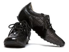 Black Running Womanish Shoe Royalty Free Stock Images Black Running Womanish Shoe Royalty Free Stock Images