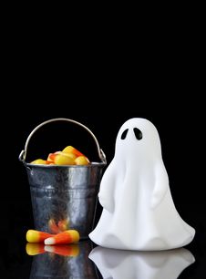 The Perfect Ghost With A Bucket Royalty Free Stock Image The Perfect Ghost With A Bucket Royalty Free Stock Image