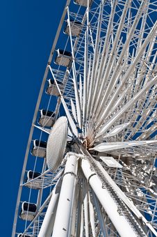Large White Ferris Wheel With Enclosed Cars Stock Photo Large White Ferris Wheel With Enclosed Cars Stock Photo