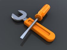 Wrench And Screwdriver Royalty Free Stock Image Wrench And Screwdriver Royalty Free Stock Image