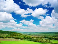 Green Meadow In Mountain Stock Image Green Meadow In Mountain Stock Image