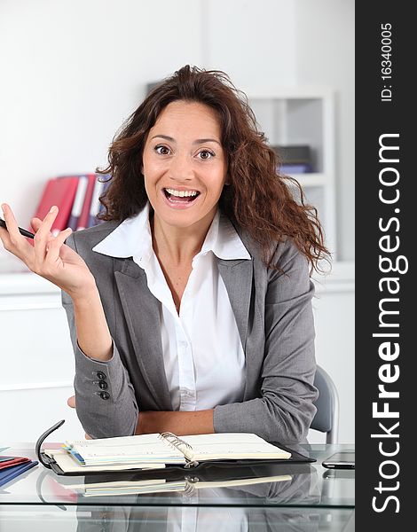 Portrait of businesswoman in the office. Portrait of businesswoman in the office