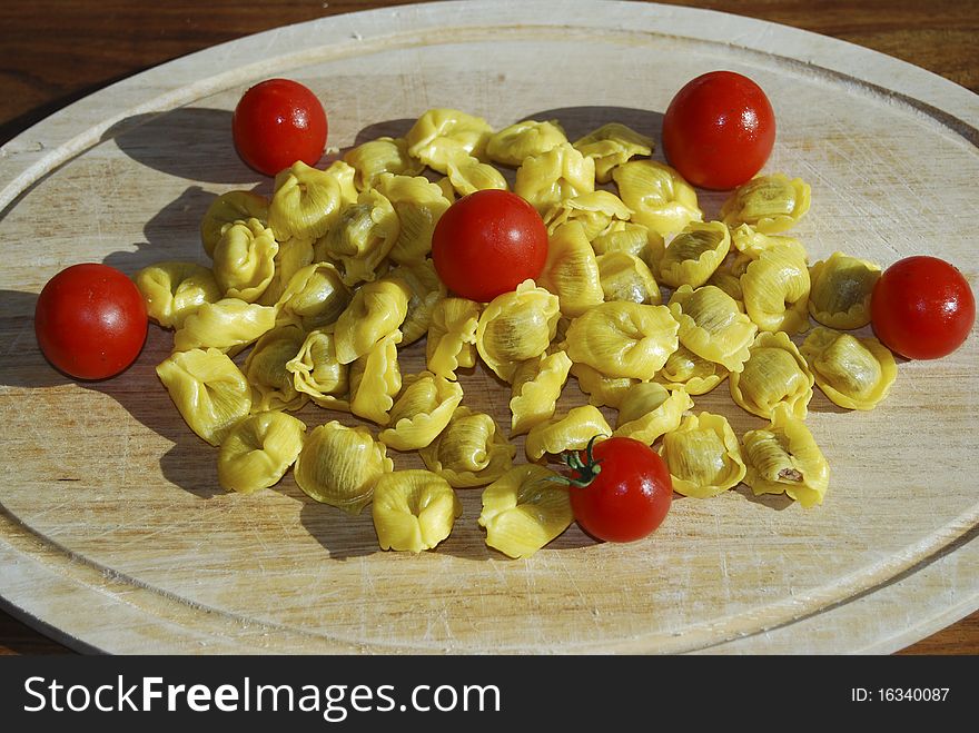 Tortellini. typical Italian pasta stuffed with meat