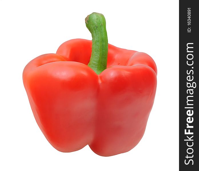 Red pepper isolated over white