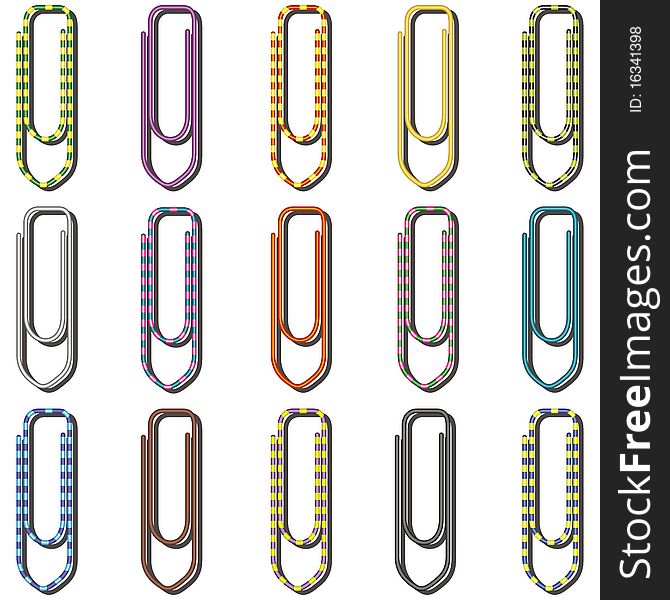 Paper Clips In Many Colors