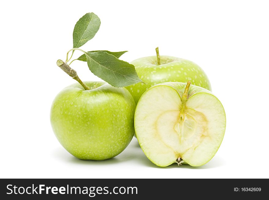 Green apple isolated on white background. Green apple isolated on white background