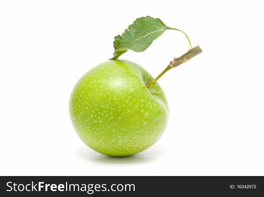 Green apple isolated on white background