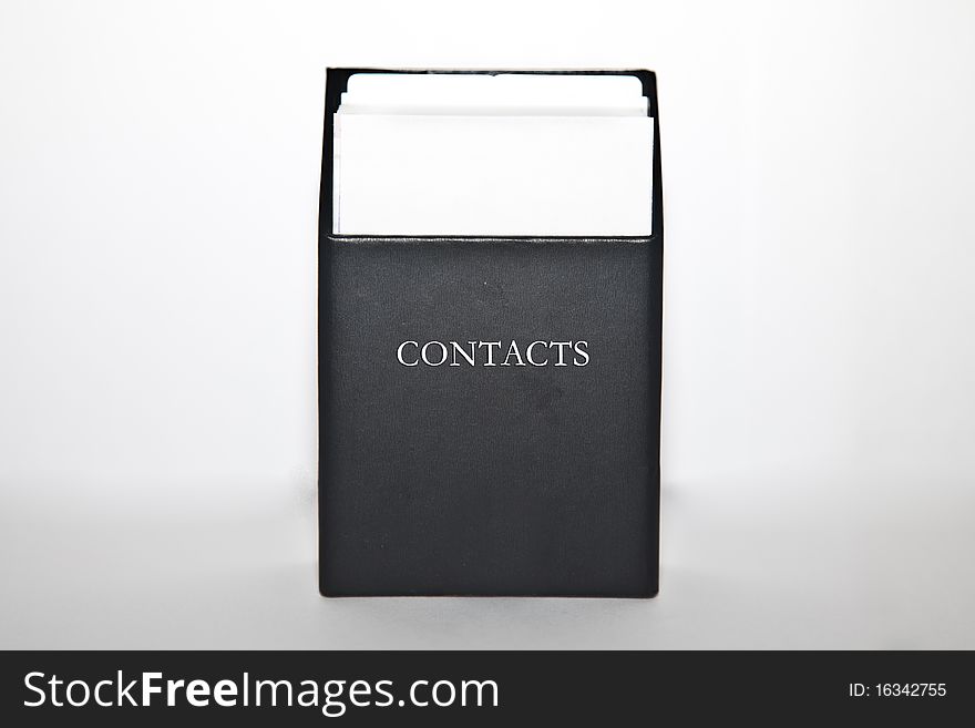 Black Business cards holder isolated. Black Business cards holder isolated