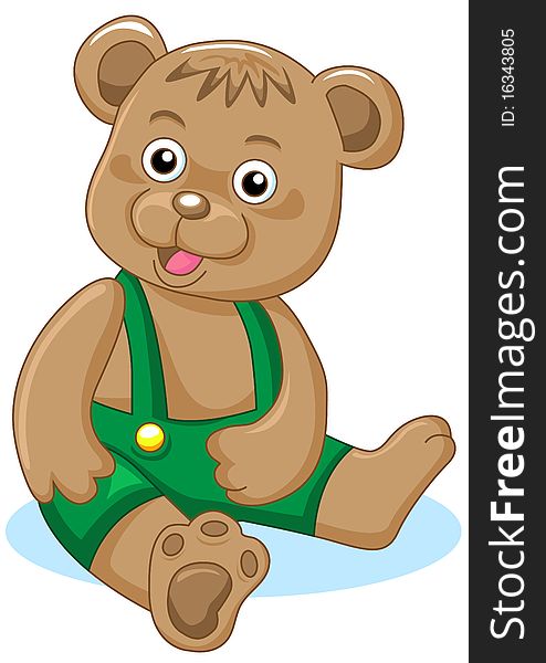 Charming bear create by illustrator