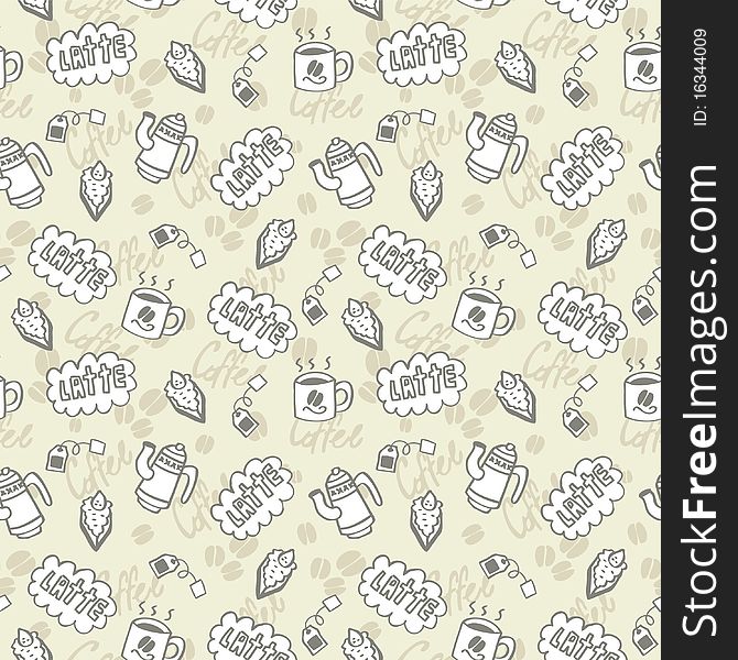 Seamless coffee pattern