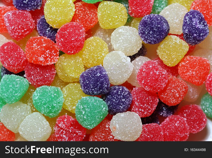 Close up of a bunch of gum drop candies
