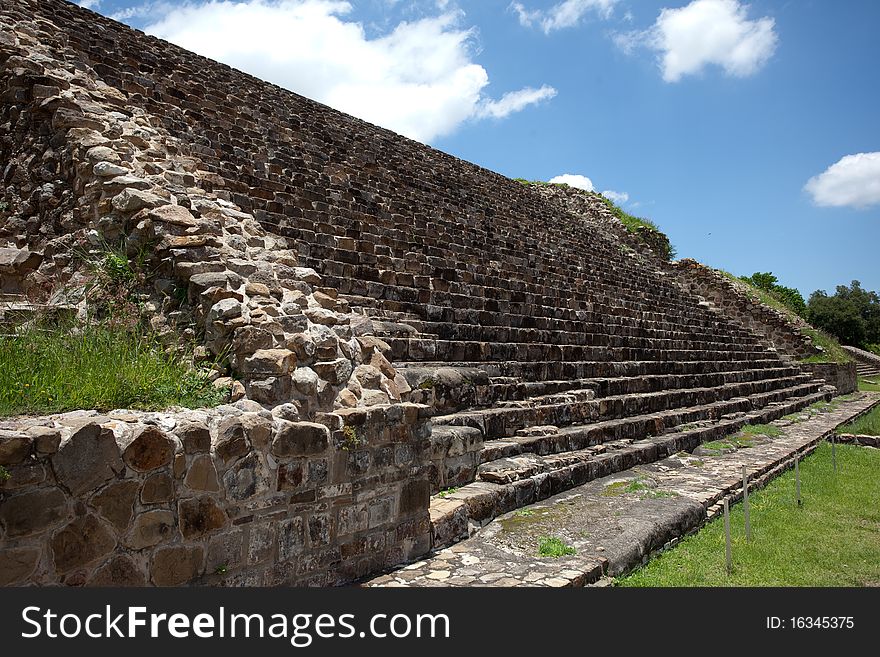 Montealban ruins on Mitla located near Oaxaca, Mexico.