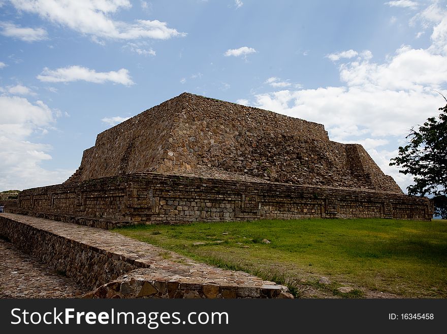 Montealban ruins on Mitla located near Oaxaca, Mexico.