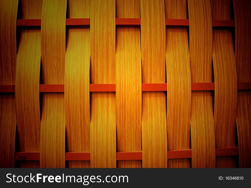 Thai-style wooden wall weave. Thai-style wooden wall weave.