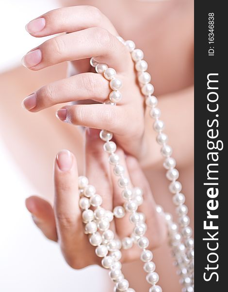 Pearls In The Women S Hands