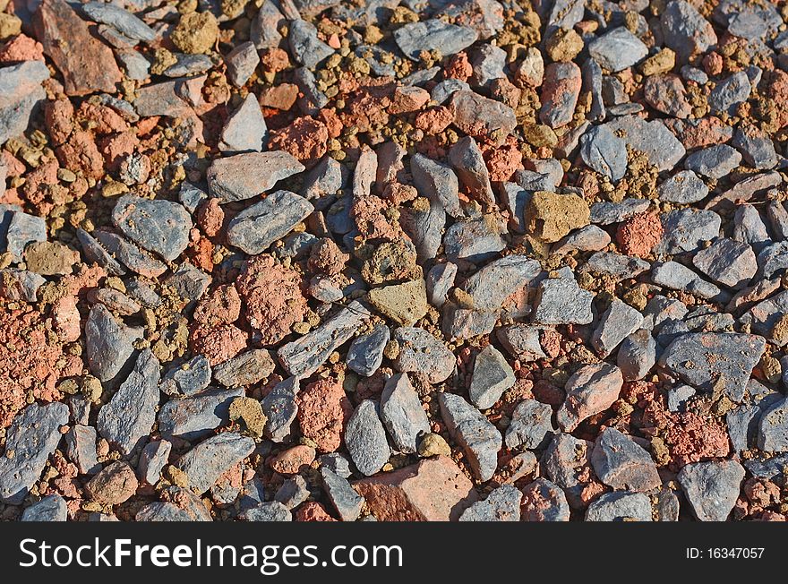 Natural background of mixed colored stones. Natural background of mixed colored stones